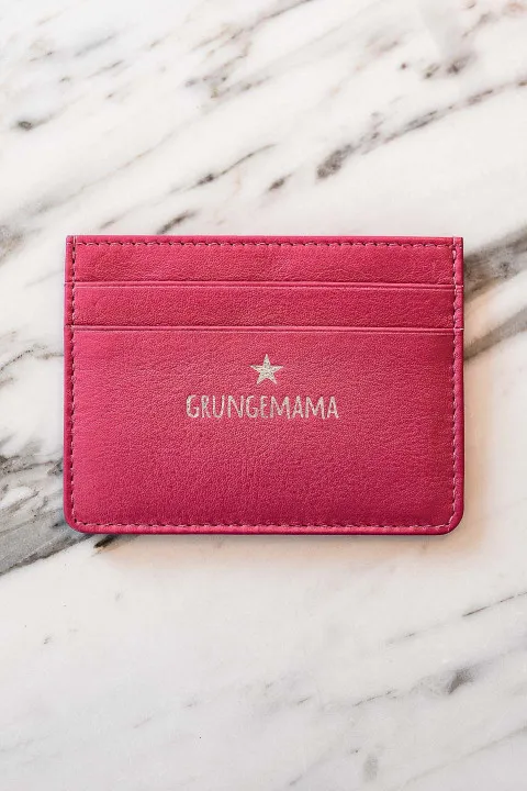 Porte cartes grungemama rose
