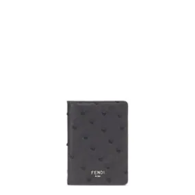 Porte-cartes Signature - Porte-cartes en autruche gris | Fendi