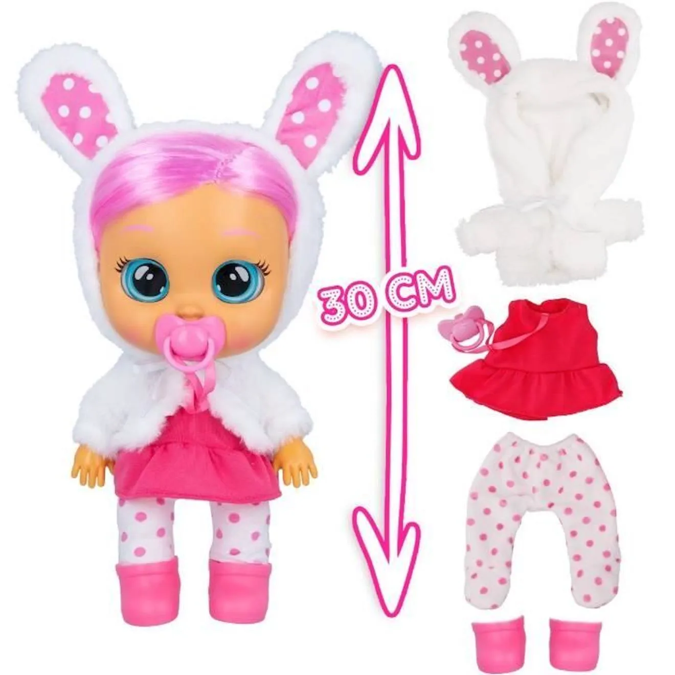 Poupon interactif Cry Babies Dressy Coney - IMC TOYS - Rose - 18 mois et plus rose - Imc Toys