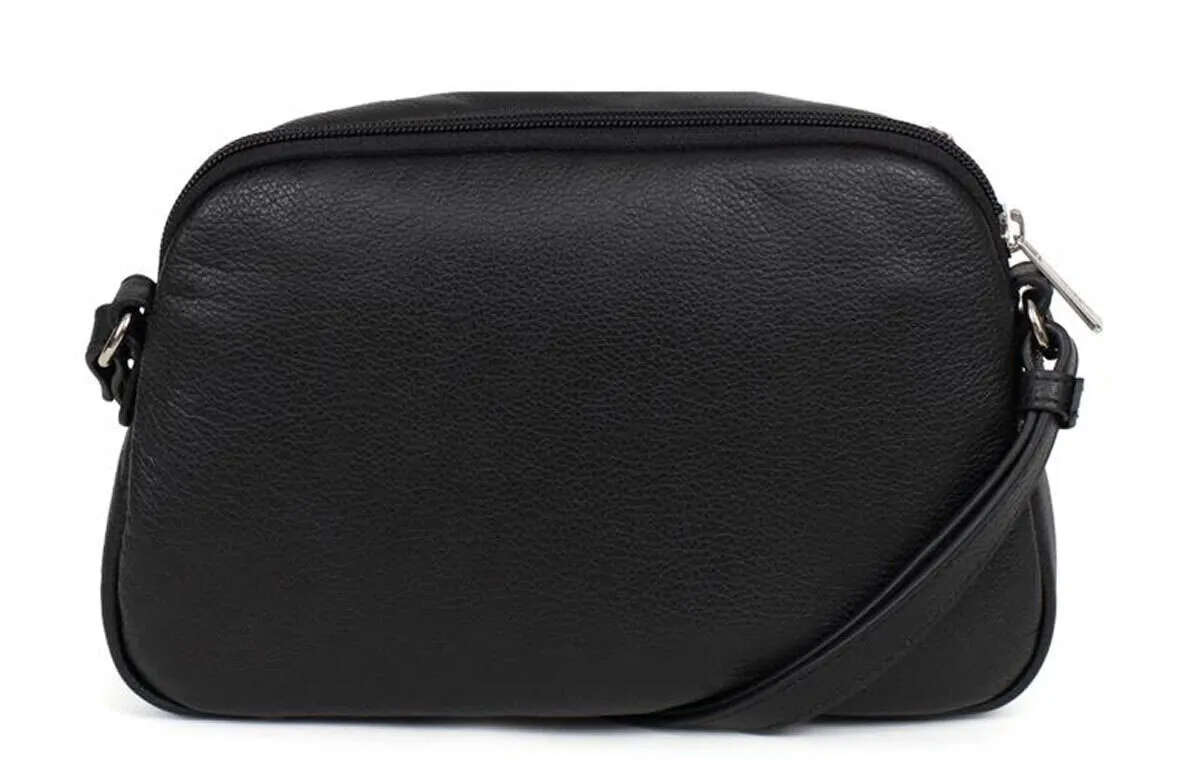 Sac cuir femme noir Hexagona