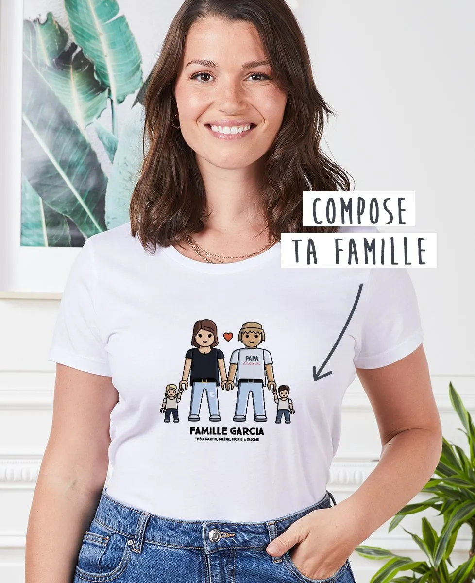 T-Shirt femme Famille jouet personnalisé
