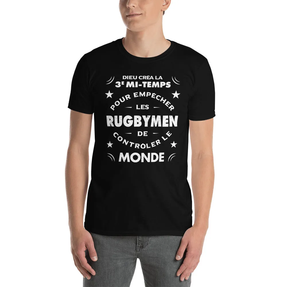 T-shirt humour Rugby, Dieu créa la 3e mi-temps