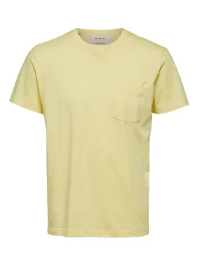 T-shirt jaune à poche