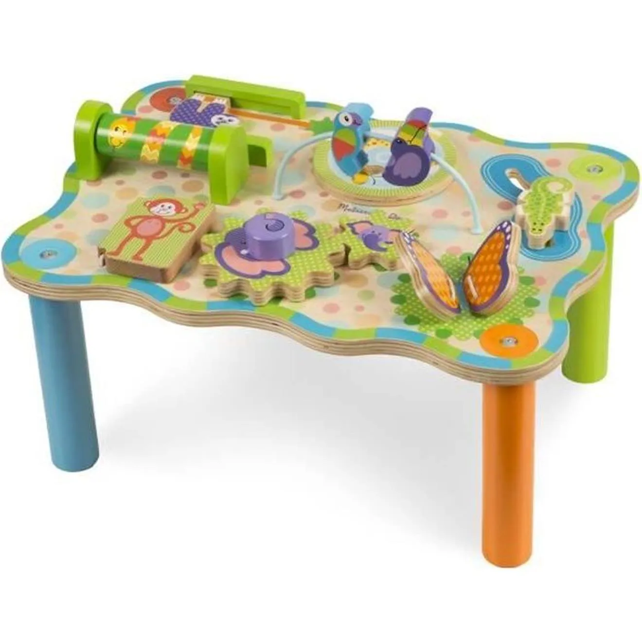 Table d'Activités de la Jungle - MELISSA & DOUG - Jouet interactif pour enfants - Extérieur vert - Melissa & Doug