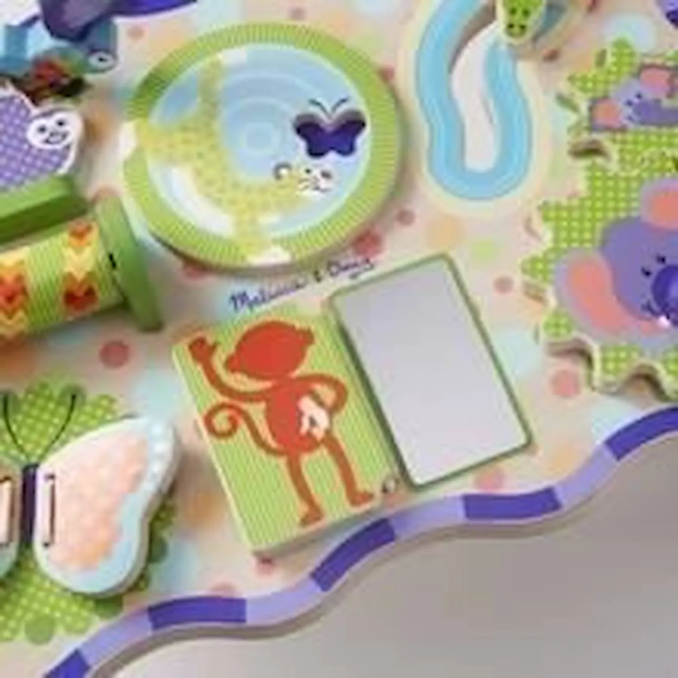 Table d'Activités de la Jungle - MELISSA & DOUG - Jouet interactif pour enfants - Extérieur vert - Melissa & Doug