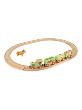 Train de la ferme avec circuit en bois - N/A