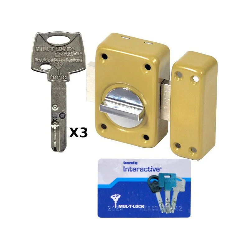 Verrou mul-t-lock Interactif à bouton 45 mm
