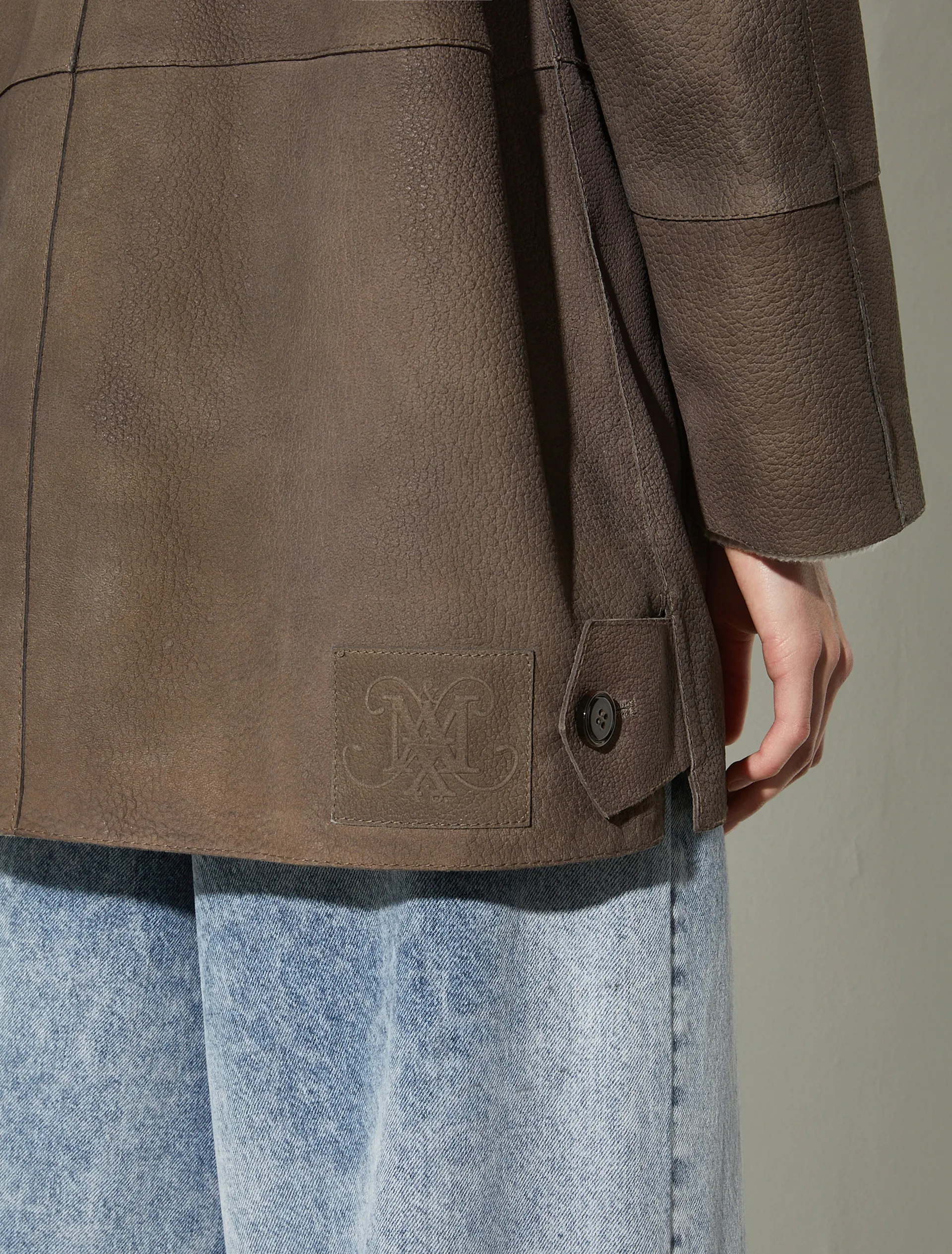 Veste-chemise en cuir