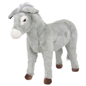 vidaXL Jouet en peluche Âne Gris XXL 