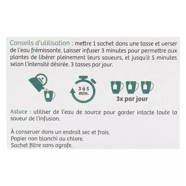 Vitavea - BioNutrisanté - Infusion Après-repas menthe nanah - 20 sachets